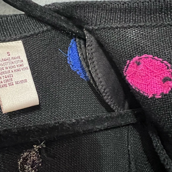 Vntg Jane’s Closet Beaded Circles Multicolor Sweater Cardigan SM Sequins/Beading - Picture 8 of 8